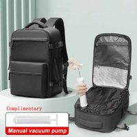 Travel Backpack with Vacuum Compression 15.6in Laptop Business Backpack Clothing Storage Bag Expandable Travel Luggage Backpack