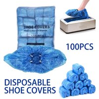 Disposable 100pcs Automatic Shoe Cover Plastic Shoe T Shoe Machine Cover Cover Buckle Household Cover Shoe Indoor P2X6