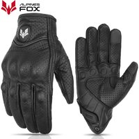 2023 letnie nowe Vintage skórzane rękawiczki motocyklowe męskie czarne odporne na zużycie Guantes ekran dotykowy antypoślizgowe Retro Motobiker Luvas