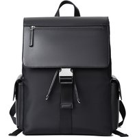 Fashion Business Laptop Backpack Men's Leather Large Capacity College Student Schoolbag Waterproof Travel Boarding Backpack