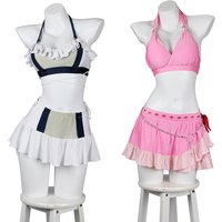 Games Aerith Gainsborough Tifa Lockhart Swimsuit Cosplay Costumes Bodysuits Summer Swimsuit Sexy Bikini Outfit Halloween Party