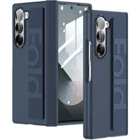 Elasticity Wrist Strap Matte Phone Case for Orginal Samsung Galaxy Z Fold 7 6 5 4 3 Wristband Shockproof Hinge Protective Cover