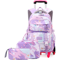 School Trolley Bag for Teenager Girls School Wheeld Bag for Girls School Wheeled Backpack Set Girls Travel Rolling Bag On Wheels