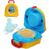 Kids Portable Potty Training Chair for Toddler Foldable Toilet Leak-Proof Detachable Lightweight for Car Camping Travel Outdoor