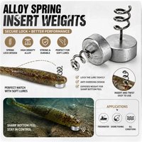 10pcs Spiral Bait Keeper Insert Weight Soft Lure Spring Pin Drop Shot Ned Rig Fishing Tackle Alloy Anti Slip Hooks Accessory Set