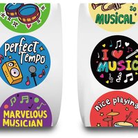 AliExpress NONE 500PCS Musical Instrument Theme Paint Sticker Skateboard Phone Art Bicycle Funny Drawing Landscape Coffee Bar Home Stickers 
