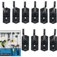 10Pcs/set 50mm Black Hole Board Hook Steel Kitchen/Garden/Door Hanger Shelf Hardware Tool Wall Storage Rack Garage Pegboard Hook