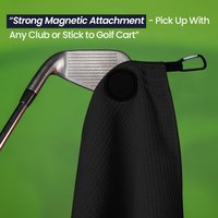 1pc Magnetic Golf Towel - Premium Absorbent Microfiber Golf Towel with Magnet for Golf Bags Cart or Club - 40x60cm/16x24inch