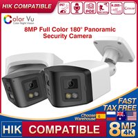 Hikvision-kompatibles 4K 8MP 2,8mm Objektiv 170 ° Panoramische IP-Kamera Md2.0 Tweerich Tingsges Prekken Thuis CCTV PoE-Kamera