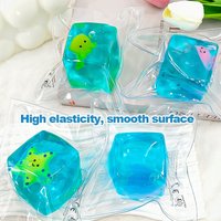 Ocean Animal Mochi Squishy Soft TPR Slow Rising Squeeze Fidget Toy Stress Relief Sensory Toy Anti-Anxiety Finger Toy Kids Adults