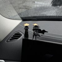 2PCS Automobile Pendants Creative Elegant Swordsman Car Center Console Display Screen Car Interior Decorations Rearview Mirror