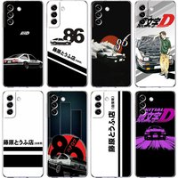 Initial D AE86 Phone Case for Samsung Galaxy S23 S20 FE S22 S21 Ultra M21 M22 M32 S10 S10E S9 S8 Plus 5G Transparent Shell Capas