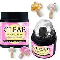 1pc 3D Hard Clear UV putty clay sculpting gel, long-lasting, flexible, non-toxic, suitable for DIY material sculpture handicraft