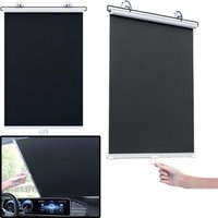 New Retractable Roller Blinds Black Suction Cup Blackout Curtain Portable Roller Shades Auto Truck