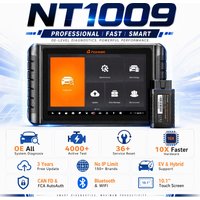 FOXWELL NT1009 Professioneller OBD2-Scanner für Alle Fahrzeugsysteme, Diagnosegerät mit Bidirektionalem Aktivtest, ECU-Codierung, 36+ Resets, CAN FD, DoIP, FCA AutoAuth, 3 Jahre Kostenlose Updates