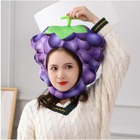 Grape Themed Headgear Hat Plush Novelty Decoration Fruit Hat for Gift Cosplay
