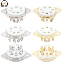 1pc 7pin U7B Tube Socket Ceramic Valve Base Power Lamp Jack For 6A6,FU25,826,832,53 Vintage Audio Amplifier DIY Bottom Top Mount