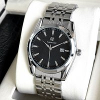 TOP Brand Men's Watch Simple Waterproof Calendar High End Stainless Steel Business Male Fashion Quartz Clock Watches Free Box