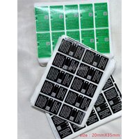 100pcs/lot batch universal mobile phone sealed label sticker for 25mmX35mm green black one plus sticker