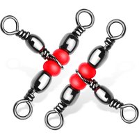 20Pcs Fishing Connector Tool Stainless Steel T-Turn 3 Way Splitter False Bait Connect The Swivel Ring Fishing Tackle Accessories