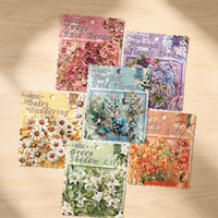Waterproof Floral Dream Foil Stickers Lilies Daisies Rose Dreams for Journaling Cross Border Decals Craft Supplies