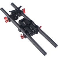 15mm Tube Rod Rail Clamp Mounting Base Bracket for Panasonic Canon Camcorder Camera Cage Rig Follow Focus System Lens Support