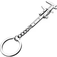 Mini Vernier Caliper Pocket Key Chain Keyring Ornaments Small 3D Movable Precision Measure Tool Accessories