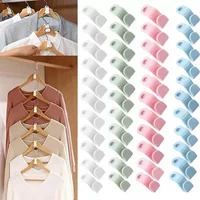 50/5Pcs Clothes Hanger Hooks Space Saving Closet Connector Hook Cascading Hanger Plastic Extender Clips Wardrobe Coat Organizer