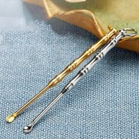 〔DD329〕Ear Spoons Retro Imitation Brass Portable Ear Cleaning Tool Ear Pick Ear Wax Ear Cleaner Wax Pickers Earpick Wax Remover