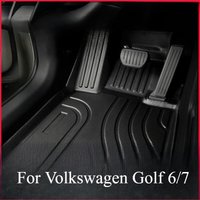 For Volkswagen Golf 6/7 TPE Car Mats Fully Enclosed Dedicated Main Driver Automobiles Interior Accessories Protective Pad