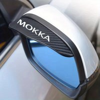 2pcs Car Rearview Mirror Rain Eyebrow Carbon Fiber Car Rear View Rainproof Blades Stickers for Opel Mokka