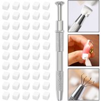 100/50Pcs Square Nail Art Sponge With Grab Pens Gradient Shading Sponge Set for UV Painting Gel Polish Nail Design Manicure Tool