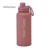 PuraCool Personalised Water Bottle | 1000ml Large Capacity Tumbler | Customised Thermal Flask | Perfect Gift