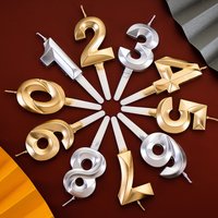 3D Number Cake Decorating Candle Glitter Birthday Candles Digital Candle Cake Topper Birthday Party Wedding Cake Decor