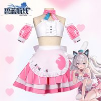 USS Hammann Anime Azur Lane Cosplay Costume New women maid dress apron socks tie Halloween party Lolita woman Hammann uniform