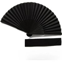 Retro Style Black Hand Fan Vintage Folding Fans Wedding Party Favor Supplies Chinese Dance Home Party Folding Decorative Fans