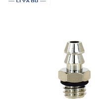 10pcs 2mm 3mm 4mm 6mm OD Air Pneumatic Hose to M3 M4 M5 M6 Male Mini Barb Fitting Pagoda Joint Copper Nickel Iron Plating Brass