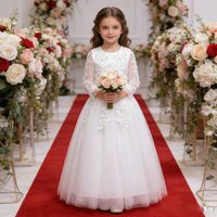 2026 teens girls Formal Dresses For Girls white Princess First Communion Children Clothes Evening luxury Flower Girls bridesmaid