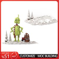 Christmas character and base scene model Custom Building Blocks Educational Assembly Toy Gift For Holiday Decoration And funs