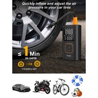AliExpress Toptrek Portable Tire Inflator 150PSI Air Injector Electric Bicycle Inflator Air Pump Rechargeable Ball Car Compressor Bike Accessories