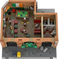 MOC Paddy's Pub Bricks It's Always Sunny in Philadelphia Paddy's Pub Architecture Building Blocks Model Assembly Toys Kids Gifts