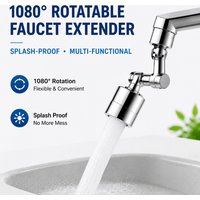 Universal Swivel Faucet Extender with Air Mixer Bubble Nozzle 22/24mm Adapter for Kitchen Sink Wash Basin Water Saving Use