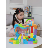 Hot Sale Magnetic Track Car STEM Building Blocks Set - Montessori Educational Toy with Motorized Train & Gravity Maze Kids Gift