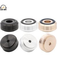 1pc 30x14mm CNC Machined Solid Aluminum Isolation Stand Base Mat Feet Pad for Audio Amplifier Speaker Subwoofer DAC Turntable CD