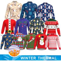 AliExpress DOWNORUP Christmas Long Sleeve Winter fleece Men Cycling Jersey Warm Cycling Clothing MTB Bike Jacket