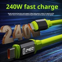 1M/2M USB/Type C to Type C Fast Charging Charger PD 240W Extend Data Cord For iPhone 15 Samsung Huawei Xiaomi Fast Charging