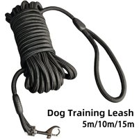 360° Heavy-Duty Tangle-Free Dog Training Leash, 5M/10M/15M Long Rope Recall Agility Leash, Durable PP Material with Metal Buckle