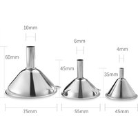 HOT! Stainless Steel Funnel Three-piece Set Mini Funnel Oil Spill Wine Spill Tool Multipurpose Funnel Bar Kitchen Supplies