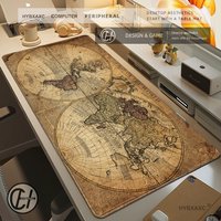HD Mouse Pad Retro navigation Map Art Gamer Mousepad Large Mouse Mat Natural Rubber Desk Rug PC Desk Mats Design Mousepads