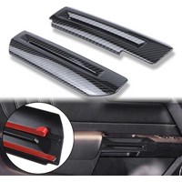 Auto Carbon Fiber Interior Door Armrest Trims Decoration Cover Stickers For Ford Mustang 2017 2018 2015-2020 Car Accessories
